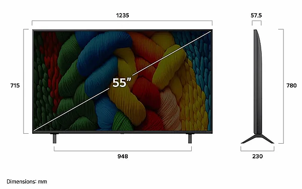 �������� ���� LG 55" NANO 55NANO80A6A 4K - ������ �"� ������ �����