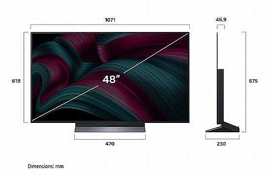 �������� ���� LG OLED evo AI C5 4K 144Hz ����� �48 ���� OLED48C56LA | �� webOS25 �2025