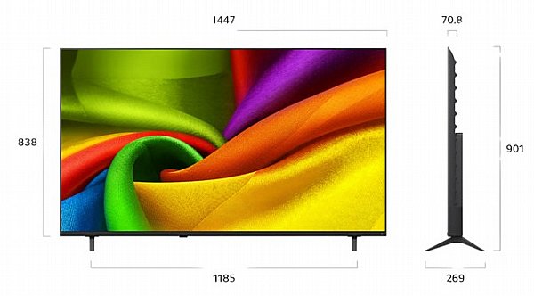 �������� ���� LG 65" 65NU840B6LA NANO Smart TV 4K UHD - ������ �"� ������ �����