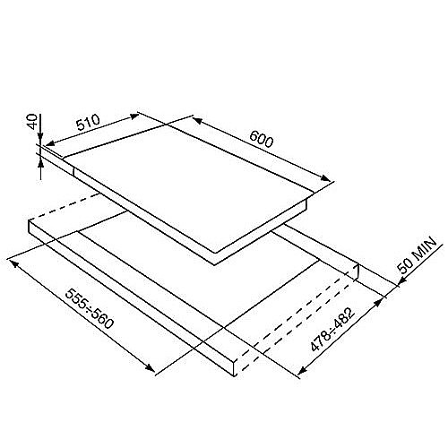 ������ �� ����� 60 �"� ���� SMEG ���� ��� P261XGH